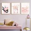 High Heels Lipstick Perfume Flower Nordic Posters Fashion Gir And Prints Wall Art Canvas Painting Wall Pictures For Living Room