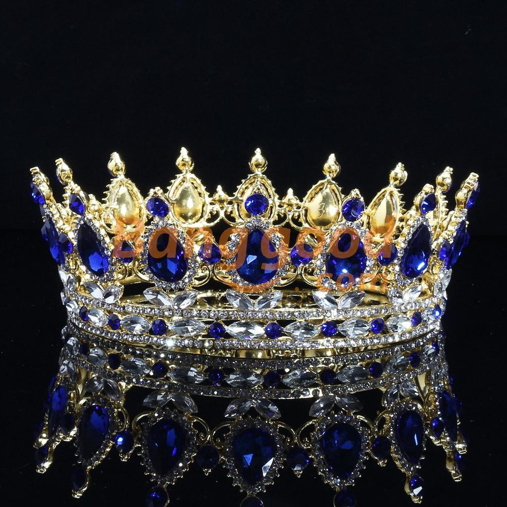 Koreanische Prinzessin große Krone Hochzeitsschmuck Kopfschmuck Europäischer Stil Braut runde Krone Haarschmuck