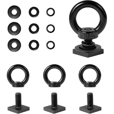 4 PCS T Track Mount Tie Down Anchor For Roof Rack, M8 Sturdy Stainless Steel T Slot Bolt Tie Down Rings Anchoring Kit, T Track Bolts Accessory For