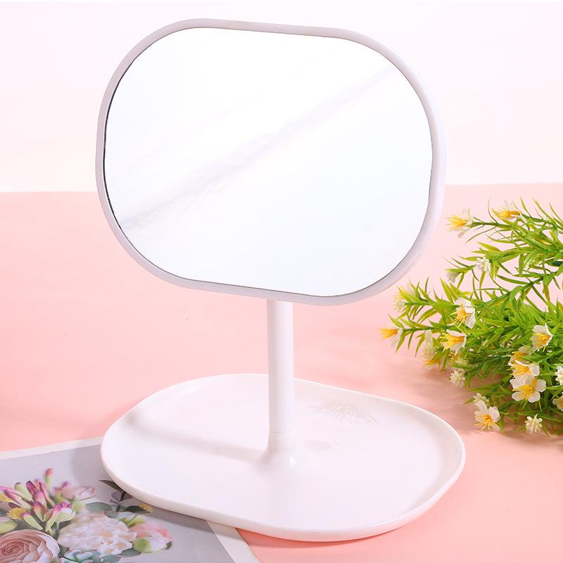 Luxury Rotatable Desktop Makeup Mirror with Storage
