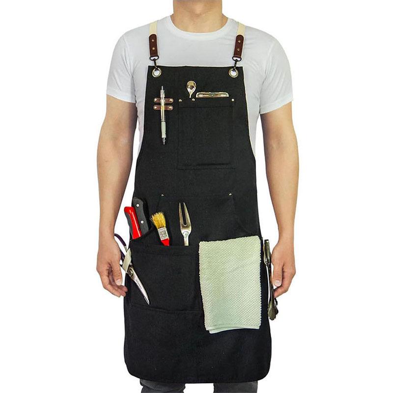 Art Studio Cross-Border Long Smock Apron, Oil & Watercolor Painting Canvas Apron