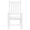 Kids Rocking Chair White Solid Poplar Wood
