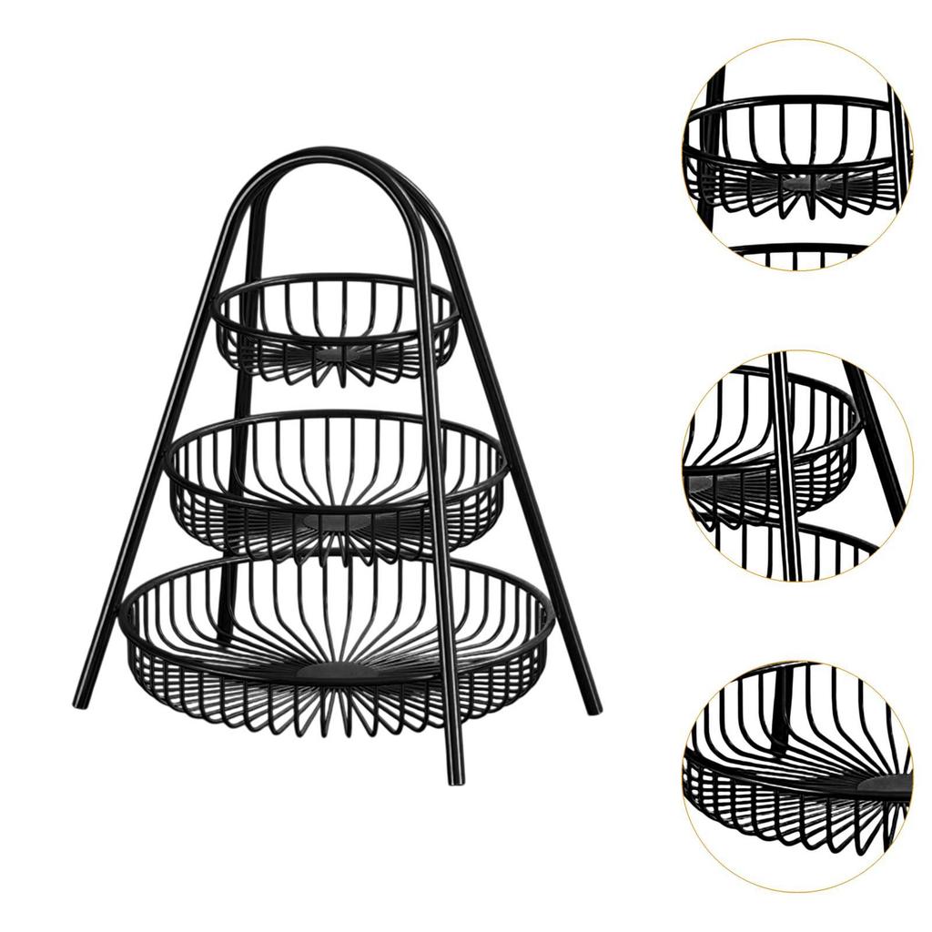3 Tiers Fruit Storage Basket Multifunctional Home Decor Desktop Tray