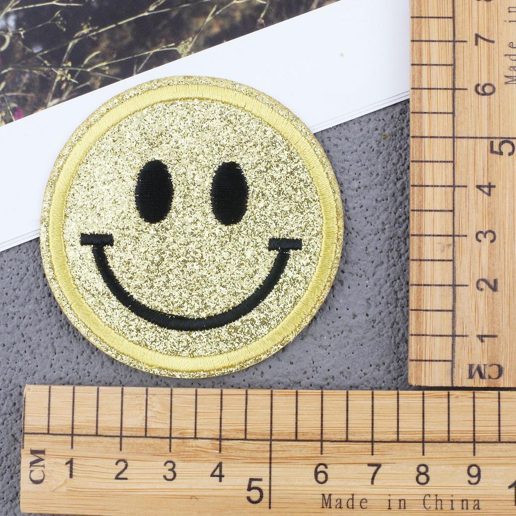 Gypsy Smiley Face Embroidery Cloth Sticker Pentagram Patch Sticker Computer Embroidery Label Clothes Decoration Expression Subsidy Ironing