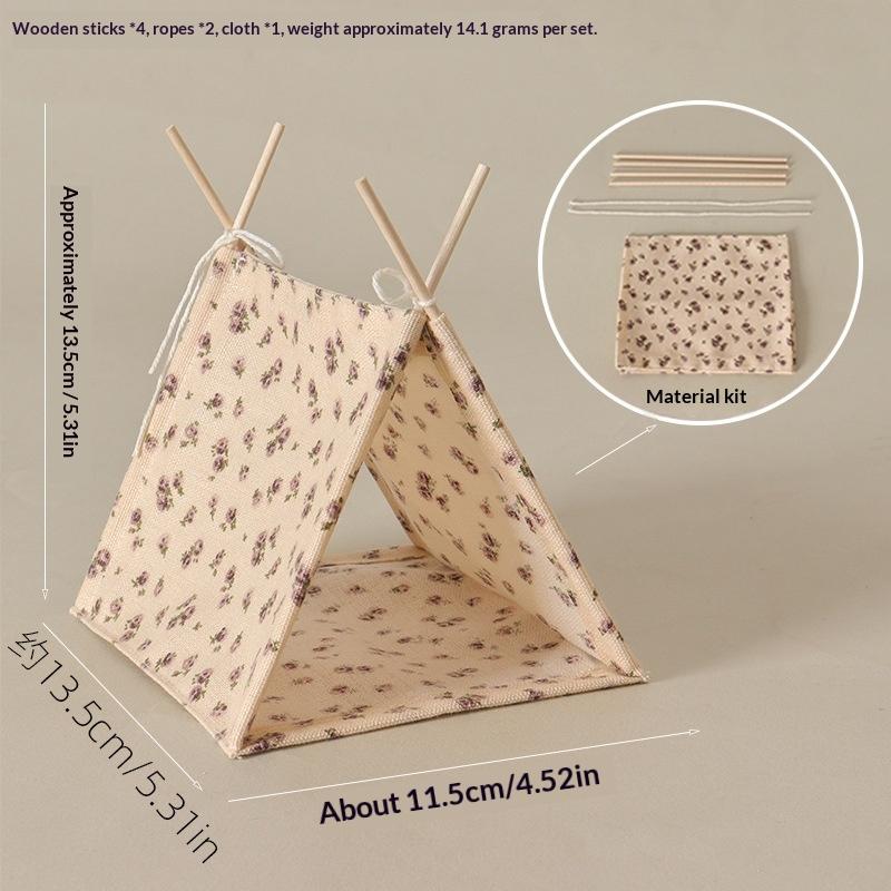 1:12 Scale Camping Tent Model Decoration Simulated Outdoor Tent Ornament Ob11 Doll Doll Small Tent Photo Props