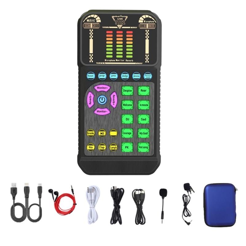 High Fidelitys Audios Interfaces Sound Card For Podcasting Music Production Multiple Device Support ABS Design