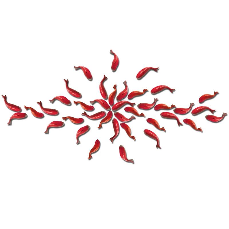 Ceramic Swimming Fish Hanging Wall Decoration Carp Background Living Room Decor Aesthetic Room Decoration Accessories