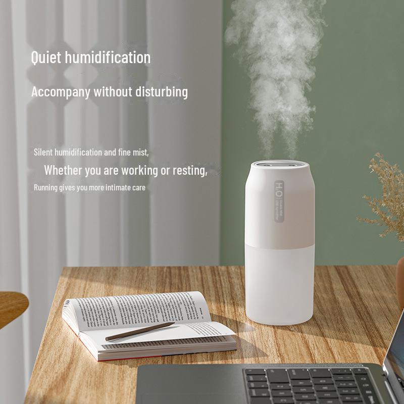 USB Portable Desktop Humidifier with Large Mist & Ambient Light - Air & Water Purifier
