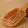 KRESHU Comb Brush Bamboo Paddle Hair Brush for Gentle Scalp Massage, Natural Wooden Comb Detangler Hair Brush with Ball-Tipped Pins and Cushioned