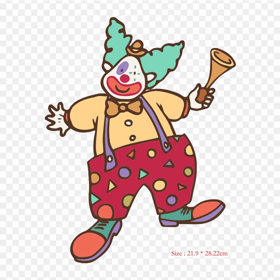 Clown Graphics Joker Iron On Heat Transfer Printing Vinyl Patches Sticker for Clothes DIY Appliques Washable Patches