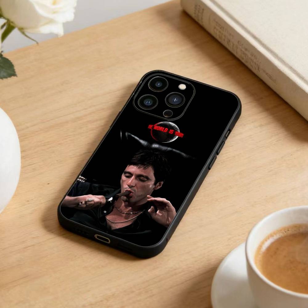 1983 Film S-Scarface  Phone Case For iPhone 17 16 15 14 13 12 Max Plus Silicone Black Cover