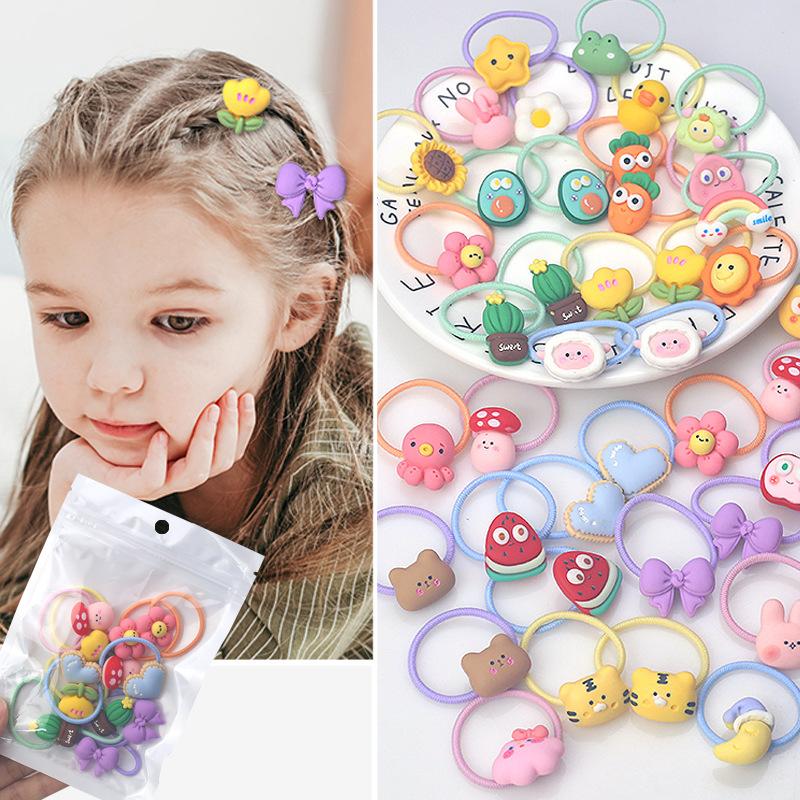 

12шт / набор детских волос веревка не повредить волосы девушка голова веревка ребенок мультфильм аксессуары для волос галстук резиновая лента симпатичный волос кольцо головной убор