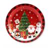 10/20/50pcs Christmas Disposable Plates Tableware Decorations Dessert Dish Christmas Car Snack Paper Plates Party Supplies Kids
