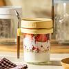 Overnight Oats Containers with Airtight Lid & Spoon 350ml Breakfast Container for Yogurt Salad Chia Pudding Leak-Proof Portable Glass Jars for Meal