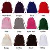 1PC New 12Colors Small Velvet Drawstring Pouch Bag Durble Christmas/Wedding Gift Bags Beauty Dice Storage Portable10x12cm