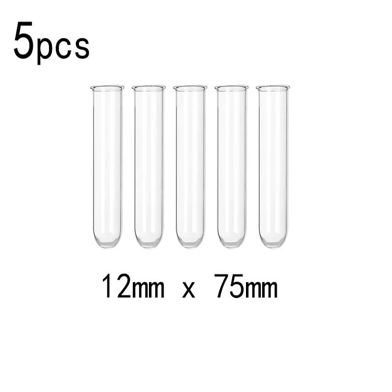 

5pcs Hydroponic Plant Test Tube Set , Clear Acrylic Vase for Wall Mount Flower Display & DIY Home Decor, Modern Planter