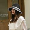 Summer Bow Straw Hat Pearl Big Brim Sun Hat Seaside Vacation Sun Protection Beach Hat Children