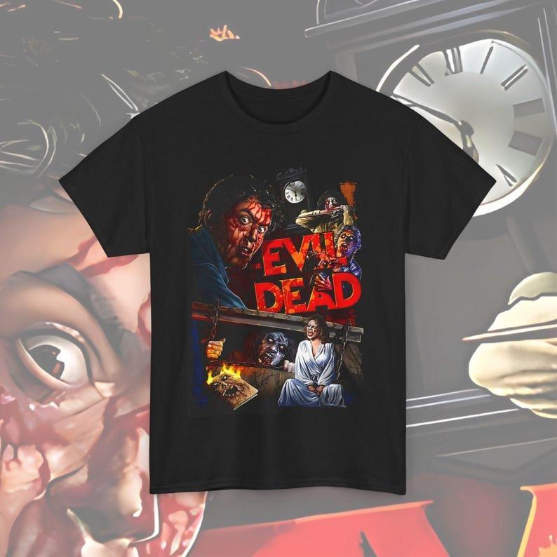 Evil Dead Graphic Tee Unisex Horror Tshirt Vintage Movie Merch Halloween Apparel Fan Gift