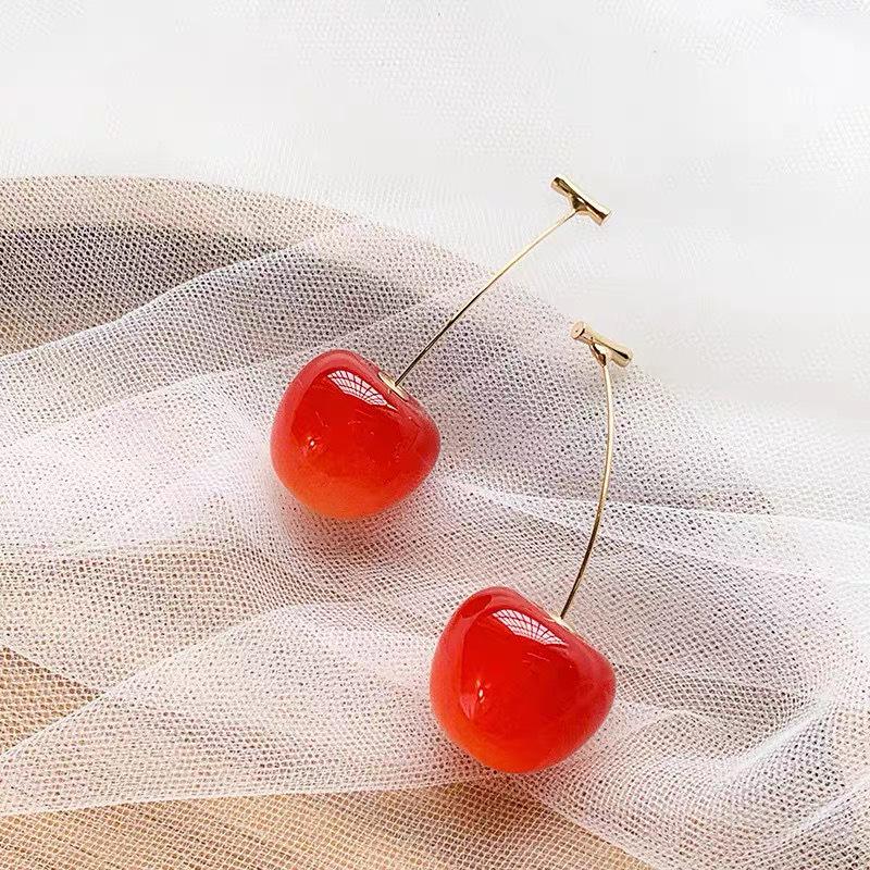 Chic Cherry Long Earrings: Versatile and Fashionable