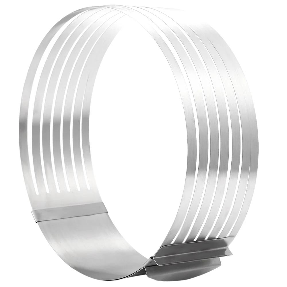 2 Size Stainless Steel Mold Layer Cut Tools Cake Slicer Device Mold Silicone Mold Cutter Cake CE/EU Circle Adjustable RingTools