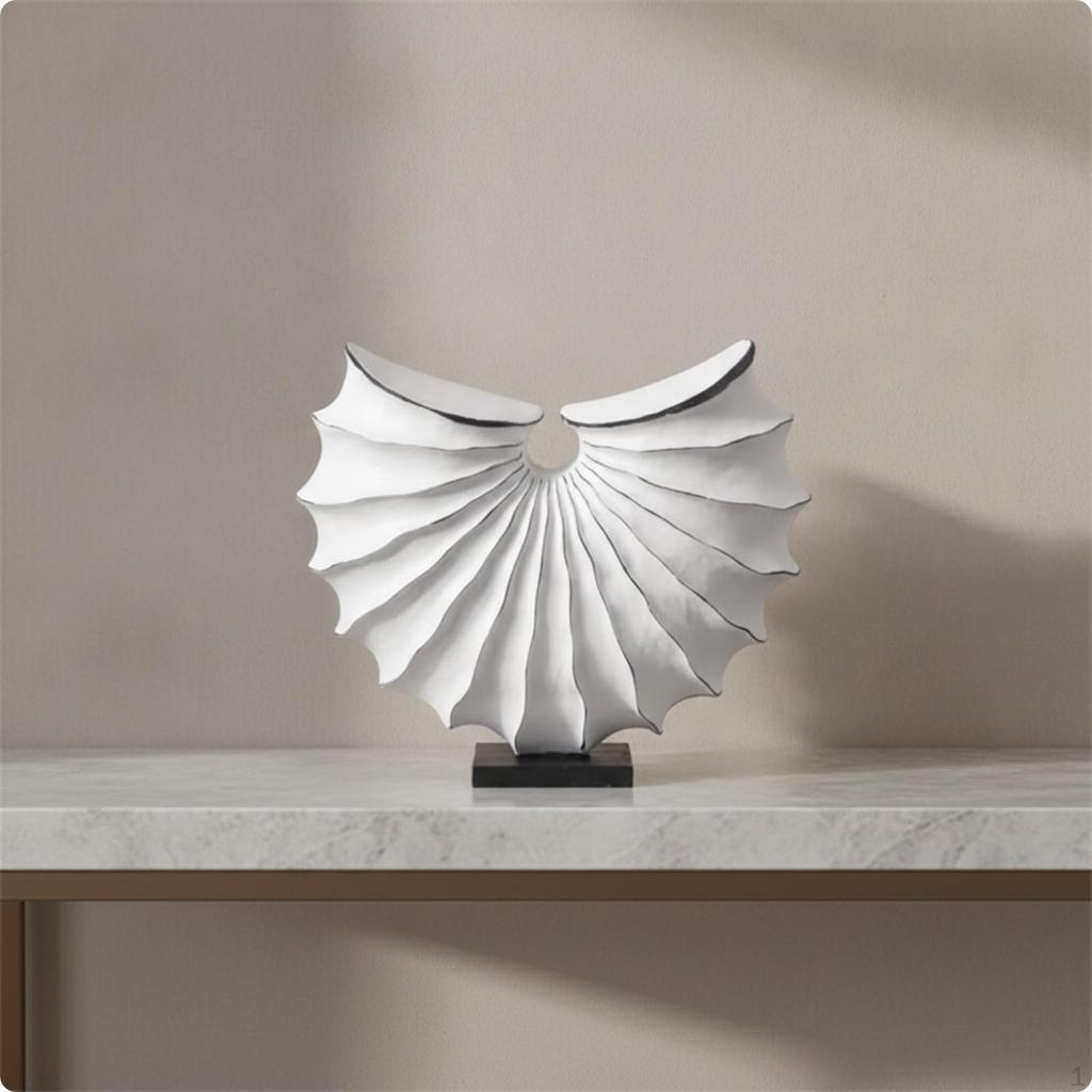 Abstract Shell Sculpture Coastalthemed Art Piece Unique for Shelf, Office