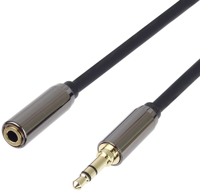 Rallonge Audio - KRUP - Kjqmf5 - Jack 3,5 Mm Mâle/femelle - 5 M - Plaqué or