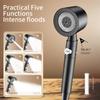 New 5 Modes High Pressure Filter Shower Head Water Saving With Stop Button Handheld Shower Head Bathroom Accessorie