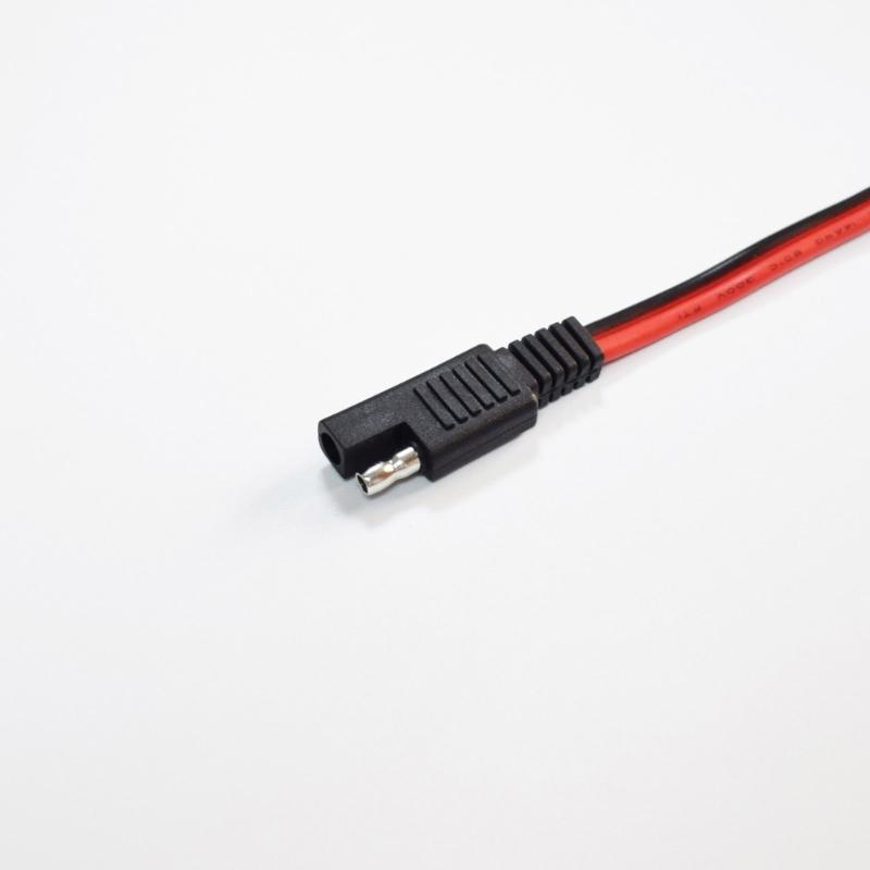 1 a 2 SAE 14AWG Cabo de extensão 14AWG Conectores automotivos de energia Cabo de energia para carga de bateria de painel solar