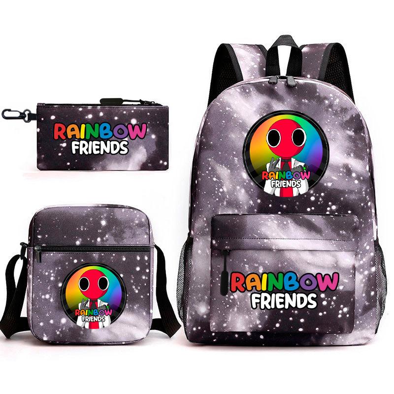 Rainbow Friends Gra Rainbow Friends Plecak Szkoła Podstawowa Torba Szkolna Gwiazda Zestaw Trzech Sztuk