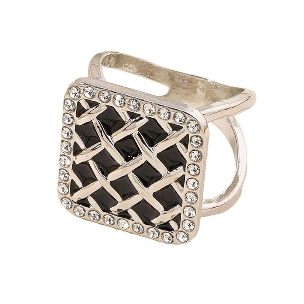 

Clothes Corner Decor Scarf Clip Alloy Headscarf Brooch Portable Shawl Fixed Buckle Black-Style-1