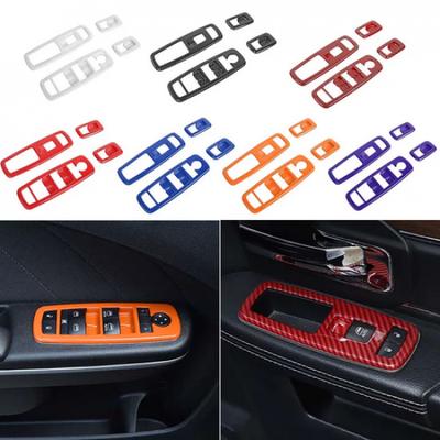 4x Window Lift Switch Button Cover Trim Accessories for Dodge Ram 1500 2010-2017