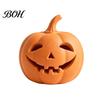 Small Pumpkin Statue Lantern Ornament, Resin Hollow Tabletop Figurine, Unique Holiday Gifts Decorative Table Centerpieces for Halloween And