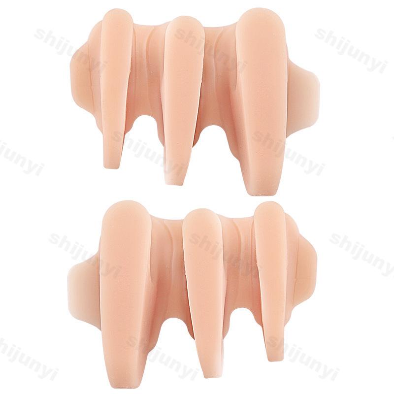 Fashion 2Pcs=1Pair Soft Gel A-shaped Toe Overlapping Separator Bunion Corrector Spacer Wear-resistant Foot Straightener Toe Stretcher