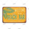 Funny Aloha Tiki Bar Tin Sign, Vintage Beach Bar, Pub Art, Wall Decor, Metal Plate, Retro Hawaii Beauty, Iron Painting Signs