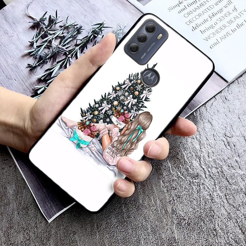 Etui na telefon dla dziewczynki z motywem świątecznym do Moto G84 G23 G24 G31 G32 G41 G51 G52 G53 G54 G71 G82 G42 G62 G200 G Play G Stylus