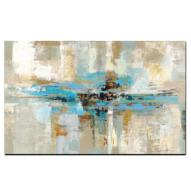 

Современная синяя абстрактная картина маслом на холсте, постеры и принты, скандинавское настенное искусство, картина для гостиной, Cuadro Decoracion 21*30cm