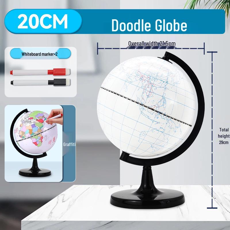 14.2CM High-Definition PVC Globe for Teaching and Ornamentation, Ideal for Middle School Students