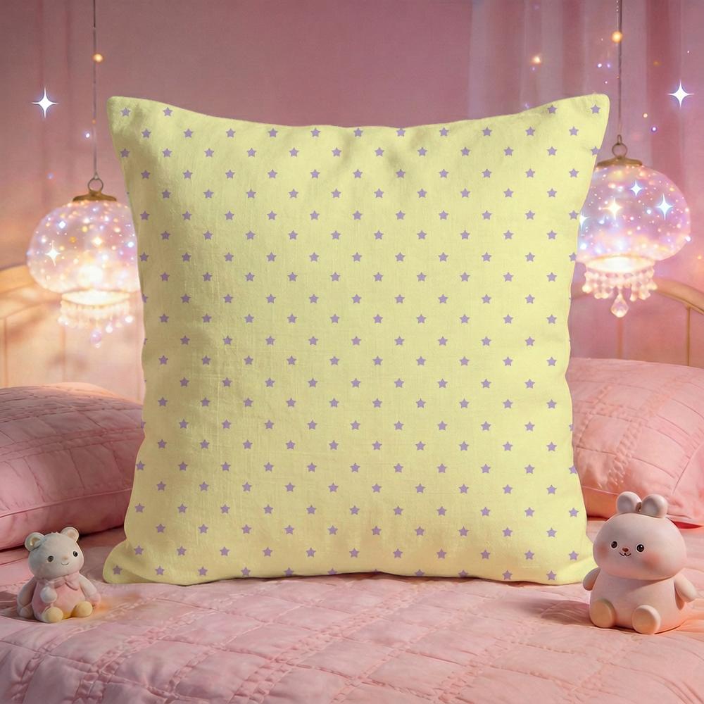 Capa de Almofada com Fundo de Estrela Mágica Conforto Premium Capa de Almofada Reversível Design Dois em Um para Qualquer Ambiente Interior de Carro