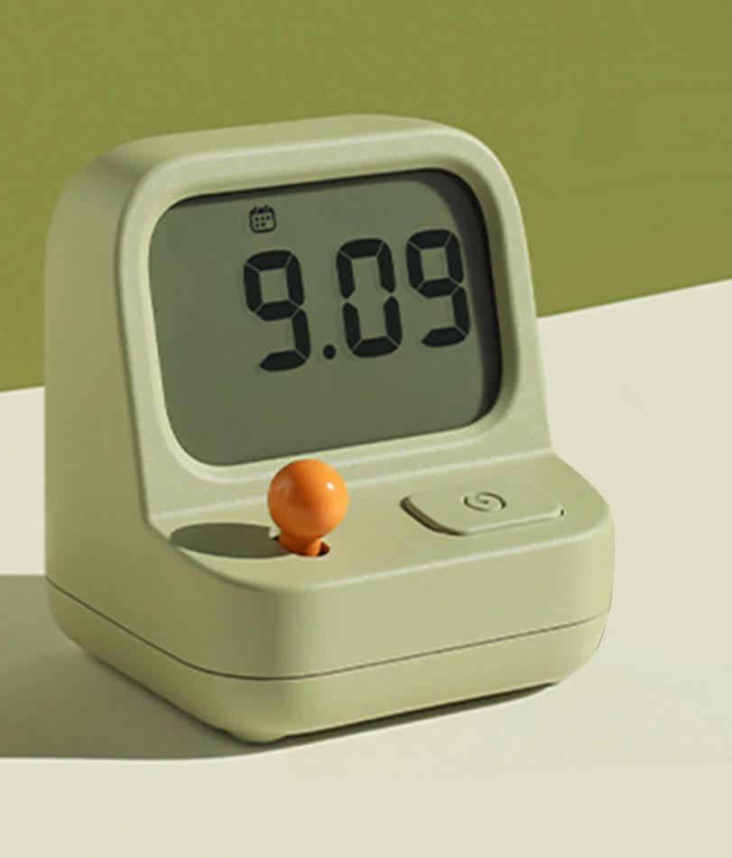 Цифровые часы с повтором сигнала, новинка, бесшумные настольные часы, будильники в мультяшной форме, бесшумные, не тикающие для детей, настольные часы светло-зеленый
