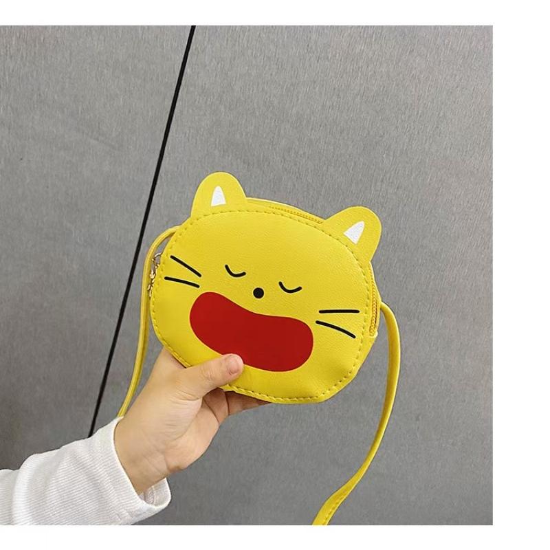 

Младенческие детские сумки для девочек, поясные сумки, сумки на ремне, кожаные милые кошечки и кошки One Size жёлтый