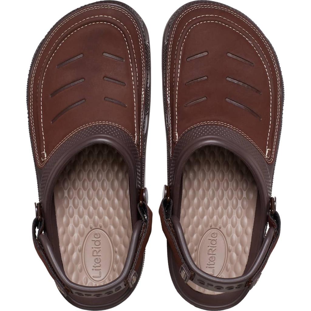 Crocs Yukon Vista II Clog Sandals for Men, Espresso/Mushroom, Size 27.0 cm