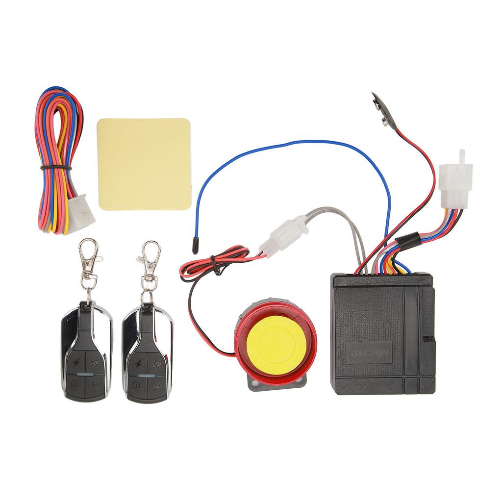1 Way Motorcycle Alarm System 12V 4 Sensitivity Level Universal Remote Control Alarm Kit for Scooter Motorbike