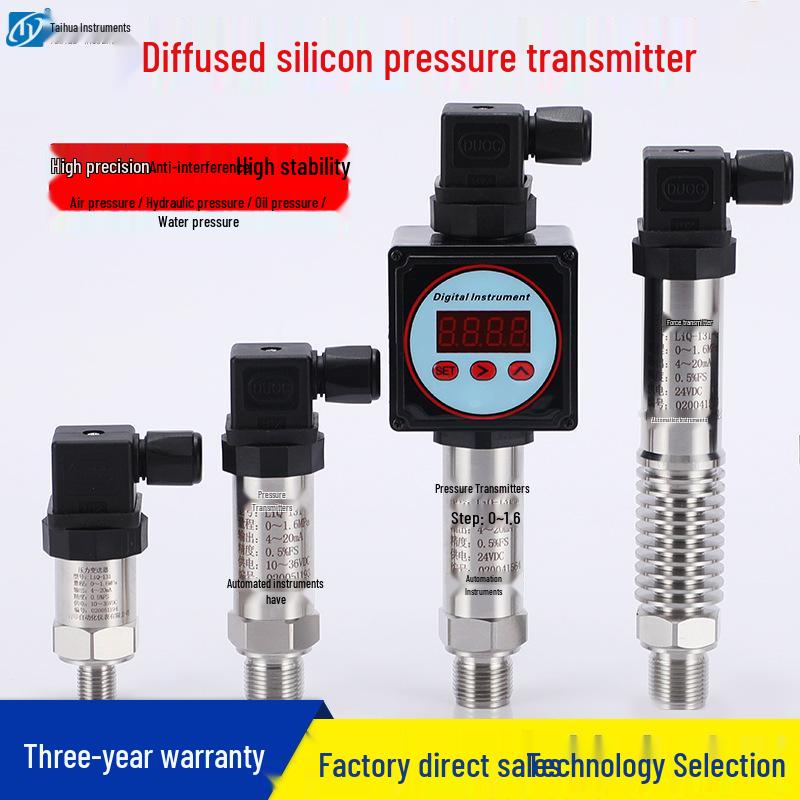Differential Silicon Pressure Sensor with Digital Display for Constant Pressure Water, Oil, Hydraulic & Pneumatic Systems (4-20mA)