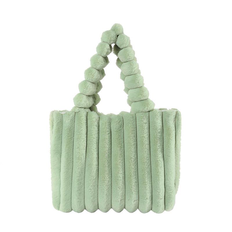 Stylish Soft Plush Tote Bag For Women 2023 Winter With Large Capacity And Trendy Design