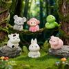 12Pcs/set Multicolors Cartoon Mini Zodiac Animal Miniatures Resin Ornaments Fairy Garden Decoration Moss Terrarium Micro Landscape