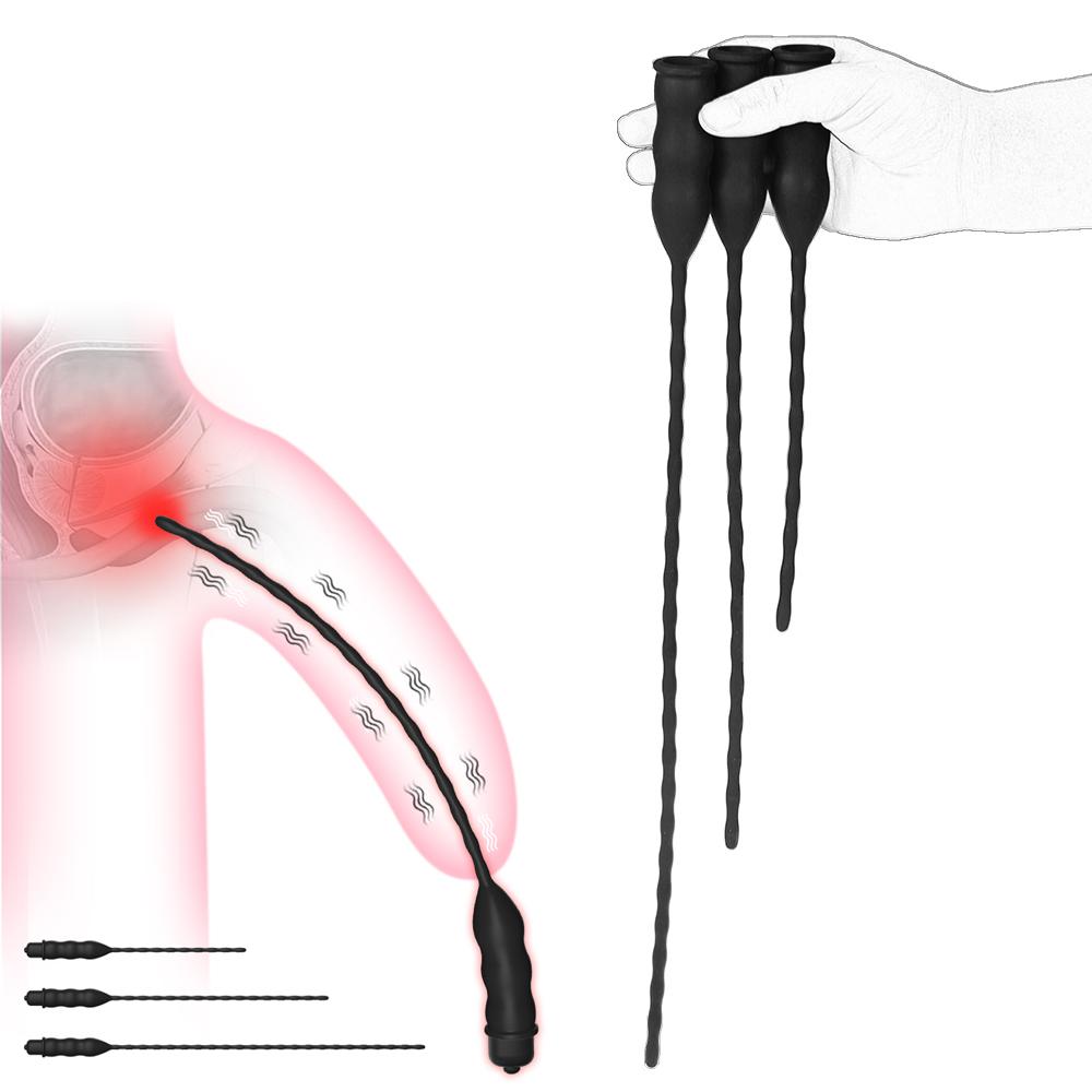 10 Frequency Urethral Vibrator Catheter Dilator Horse Eye Stimulator Sounding Penis Plug Insert 36mm Sex Toy for Men Masturbator
