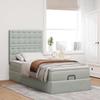 Maison Exclusive - Cadre de lit ottoman et matelas gris clair 100x200 cm velours