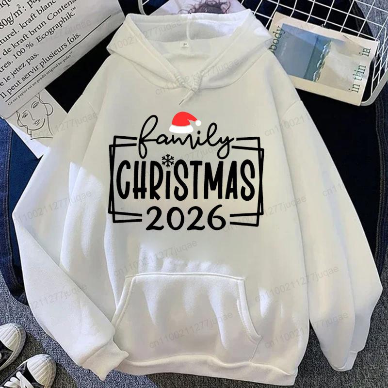 Felpe con cappuccio Stampa Crew di Famiglia per Natale 2026 Felpe Creare Ricordi Insieme Felpe Divertenti Coordinati per le Feste Regalo di Famiglia di Natale