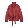 Giacca Cappotto Versatile Effetto Scamosciato con Cintura Moda Donna Stile ZA 6318243