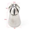 7 Pcs Russian Framed Spherical Torch Mouth Stainless Steel Decorating Large Flower Heads Dessert Decorators
